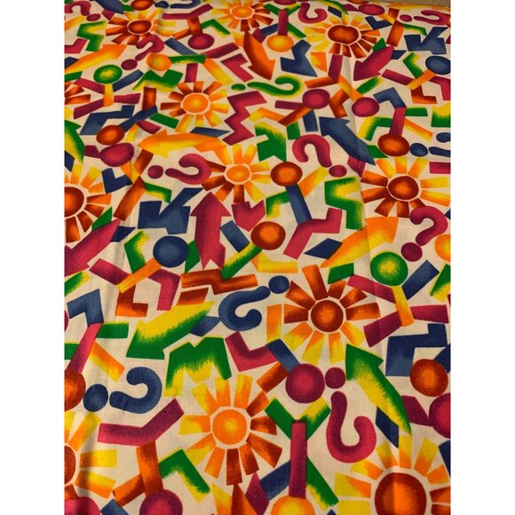 Colorful Geometric Cotton Fabric 1/2 Yard 44" Wide Quilting - Picture 1 of 4